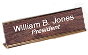 210DSG - 2" x 10" Desk Name Plate with Holder